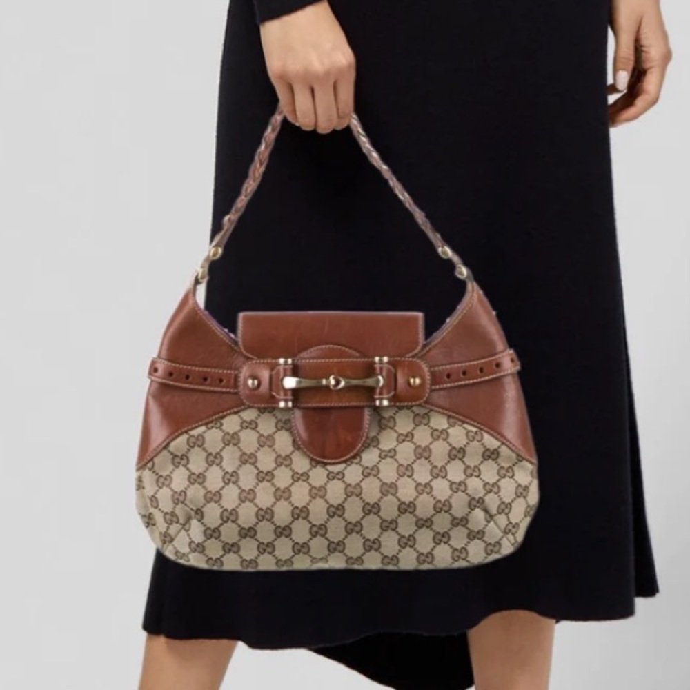 GUCCI Monogram Horsebit Bag - Picture 3 of 13
